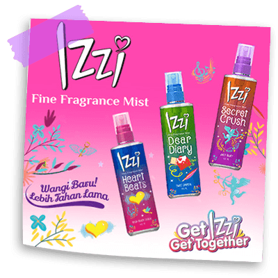 BARU! Varian IZZI Spray Mist Cologne Yang Mencerahkan Harimu
